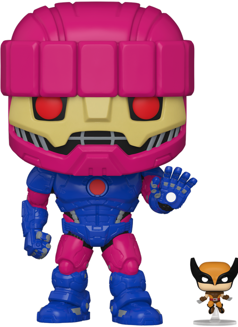 Коллекционная фигурка Funko Pop Jumbo X Men Sentinel with Wolverine