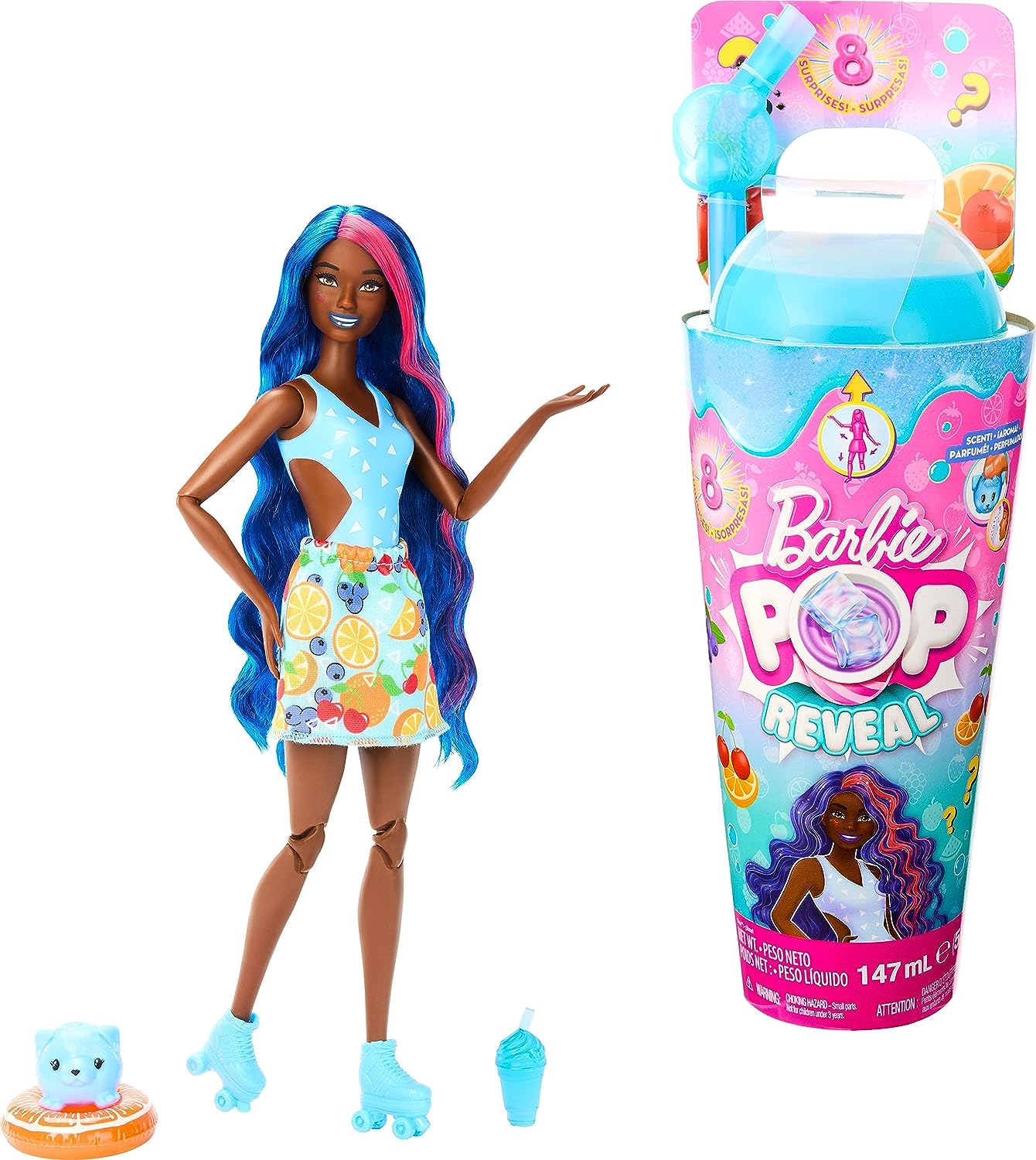 Кукла Barbie Fruit Punch Scent with Blue Hair (HNW42) — купить с доставкой  из США и Европы | Brandly