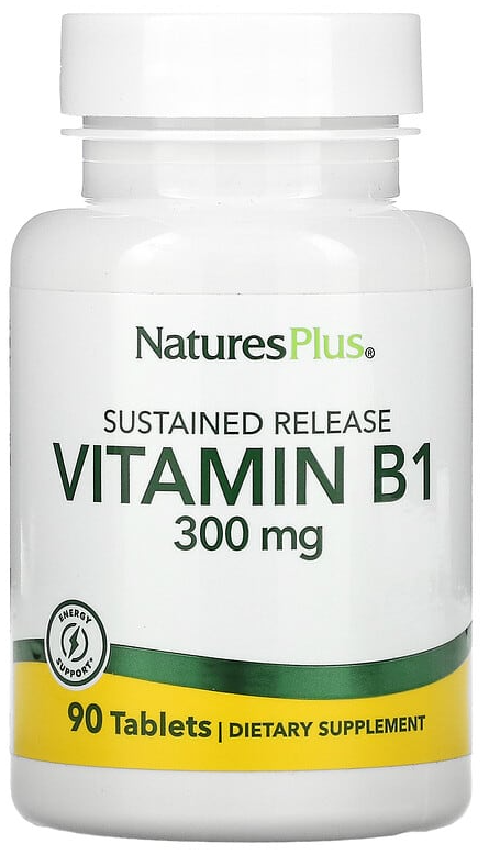 Витамины Natures Plus Vitamin B1 300 мг, 90 таблеток (NAP-01605 ...