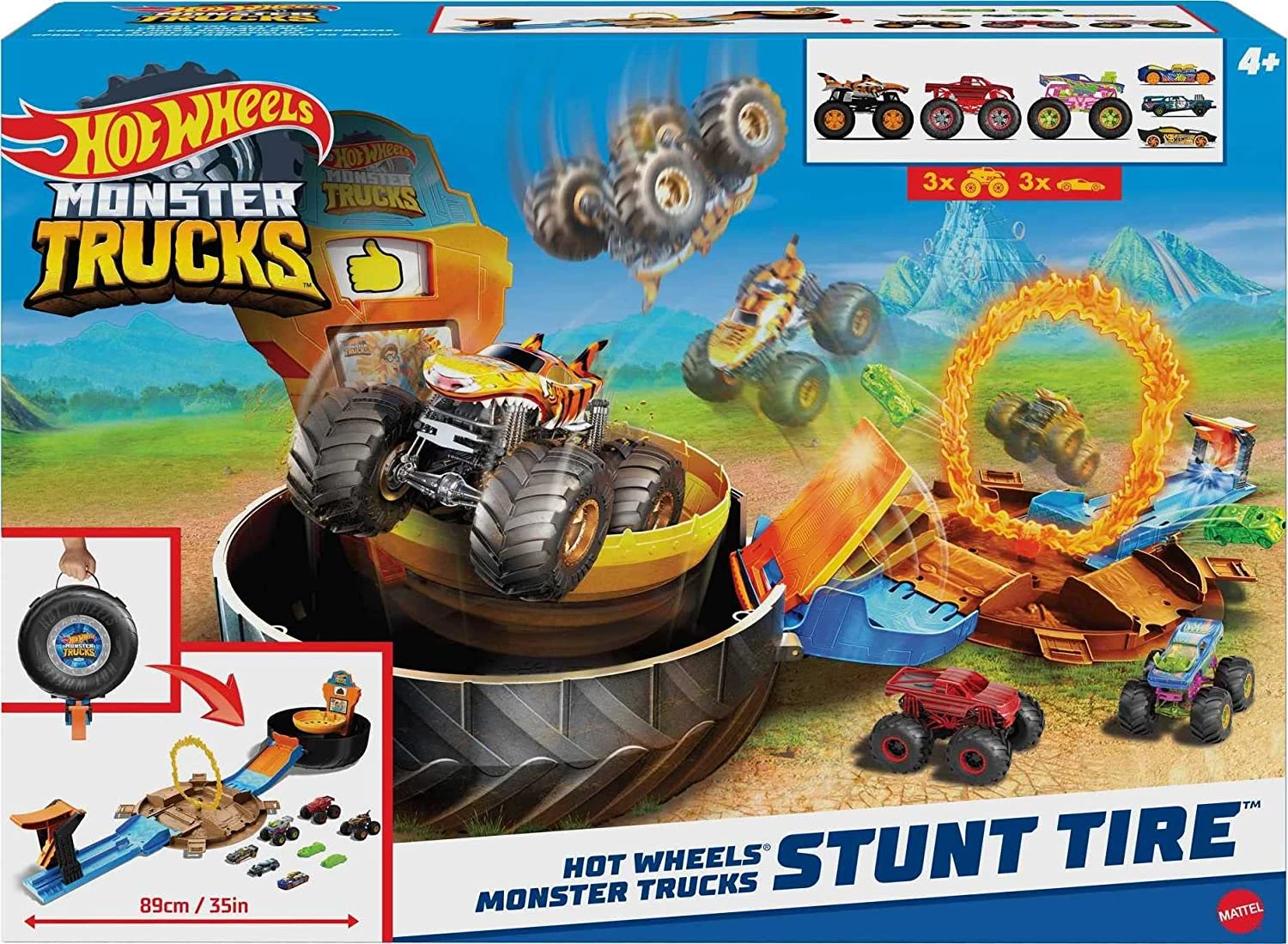 Игрушечный трек Hot Wheels Monster Trucks Stunt Tire (HHY74)