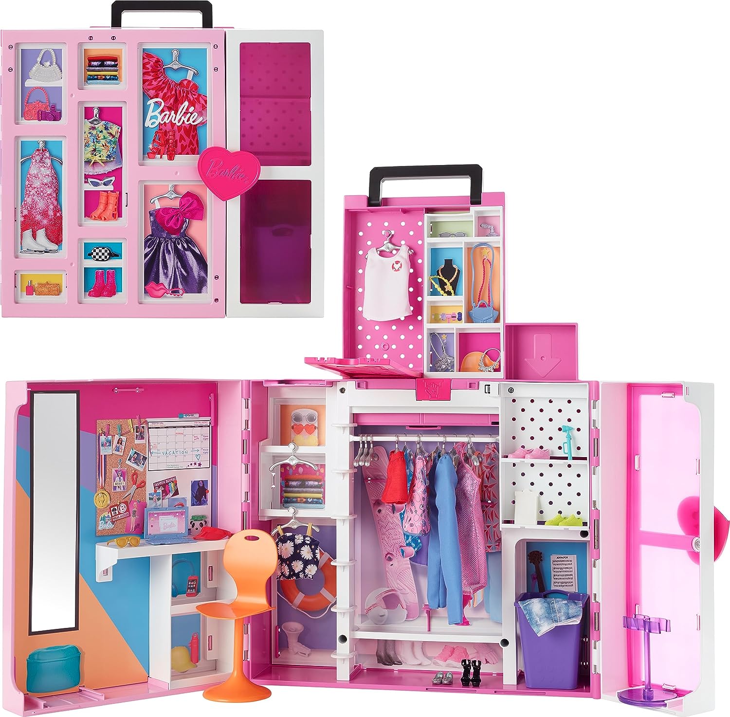 Одежда для кукол Barbie Dream Closet Playset, 35+ Clothes & Accessories  (HBV28) — купить с доставкой из США и Европы | Brandly