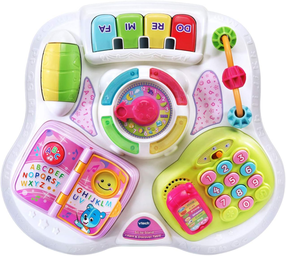 Интерактивная игрушка Vtech Sit-To-Stand Learn and Discover Table, Pink  (80-148050) — купить с доставкой из США и Европы | Brandly