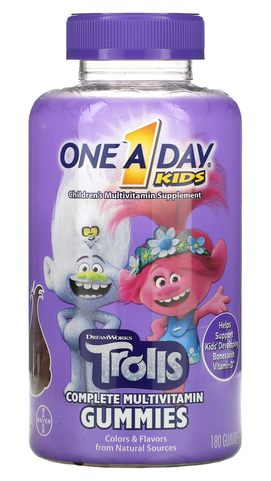 Витамины One-A-Day Kids Complete Multivitamin, Trolls, 180 мармеладок ...
