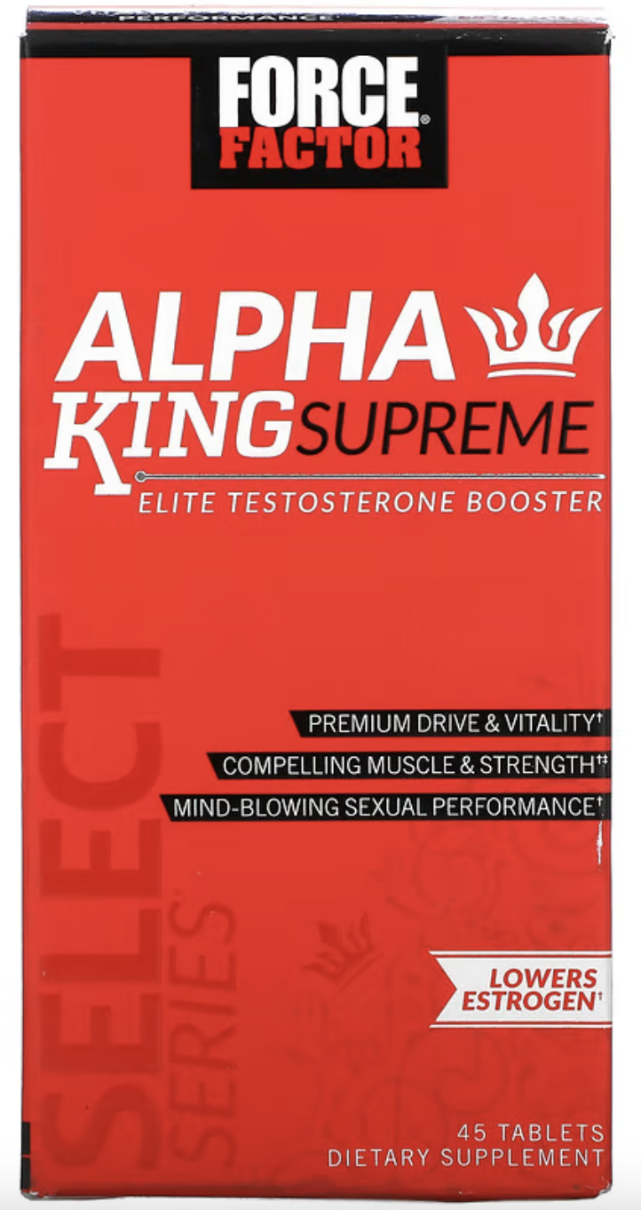 Комплекс Force Factor Alpha King Supreme, Elite Testosterone Booster, 45  таблеток (FOA-01484) — купить с доставкой из США и Европы | Brandly