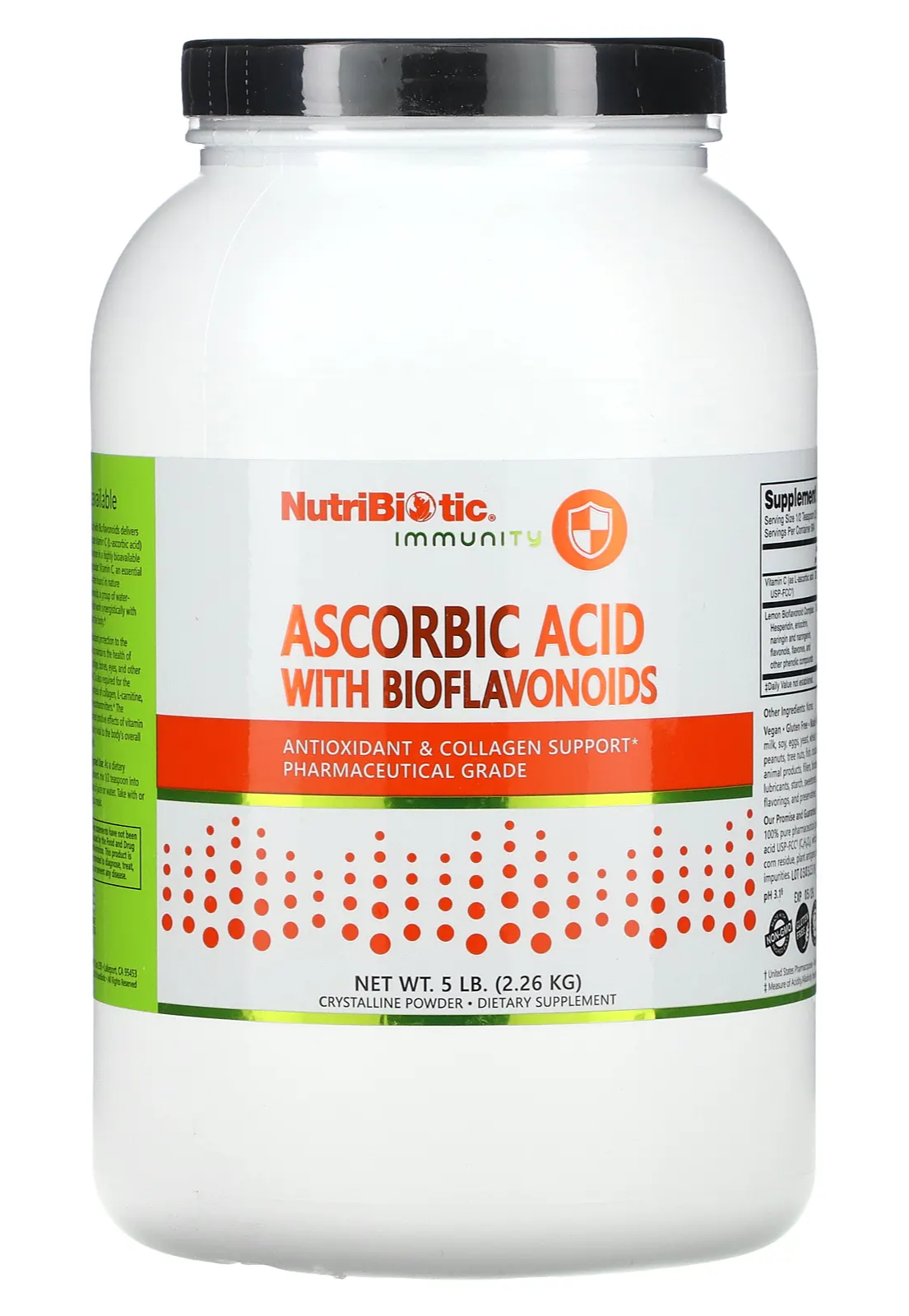 Комплекс NutriBiotic Immunity, Ascorbic Acid with Bioflavonoids, 2260 г