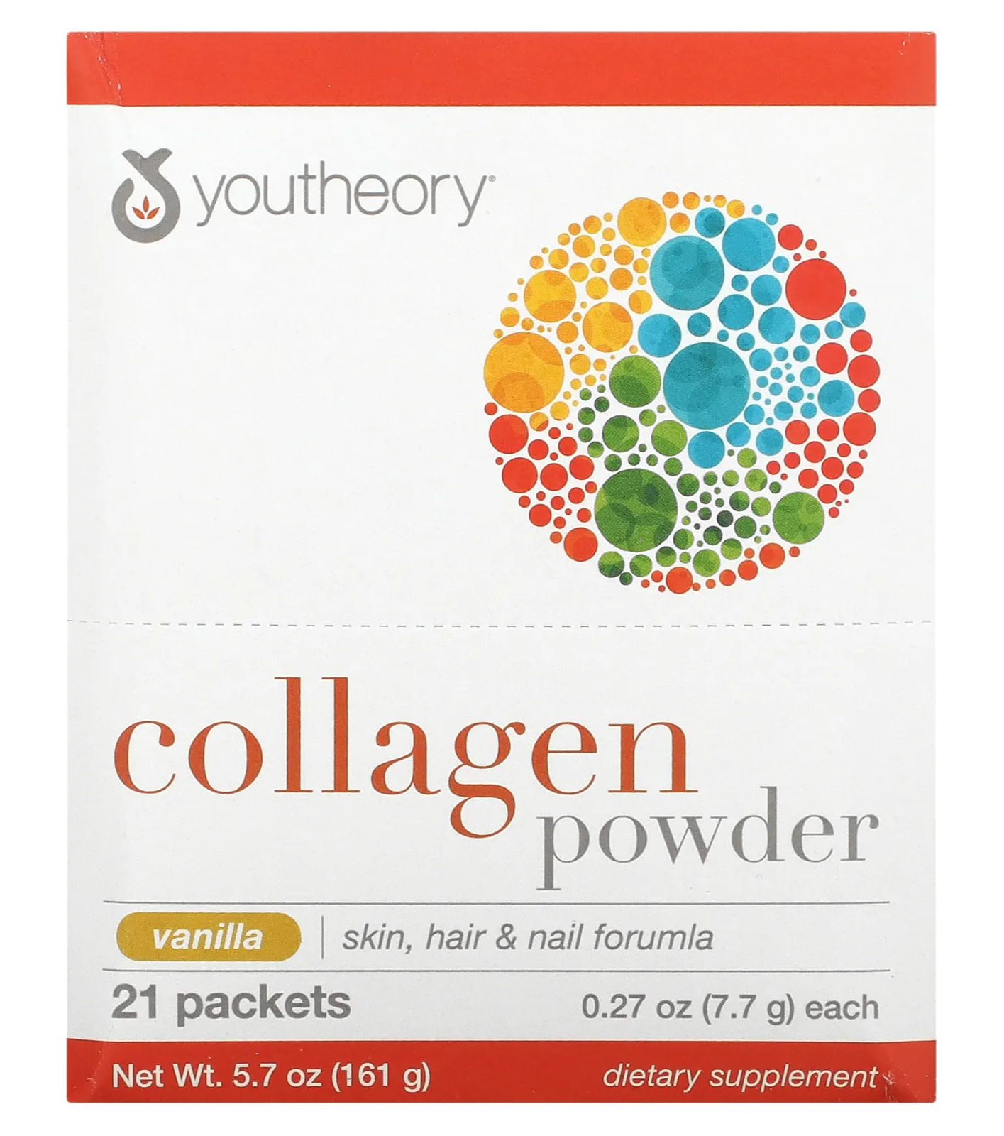 Коллаген Youtheory Collagen Powder, Vanilla, 21 пакетик (YOU-00705 ...