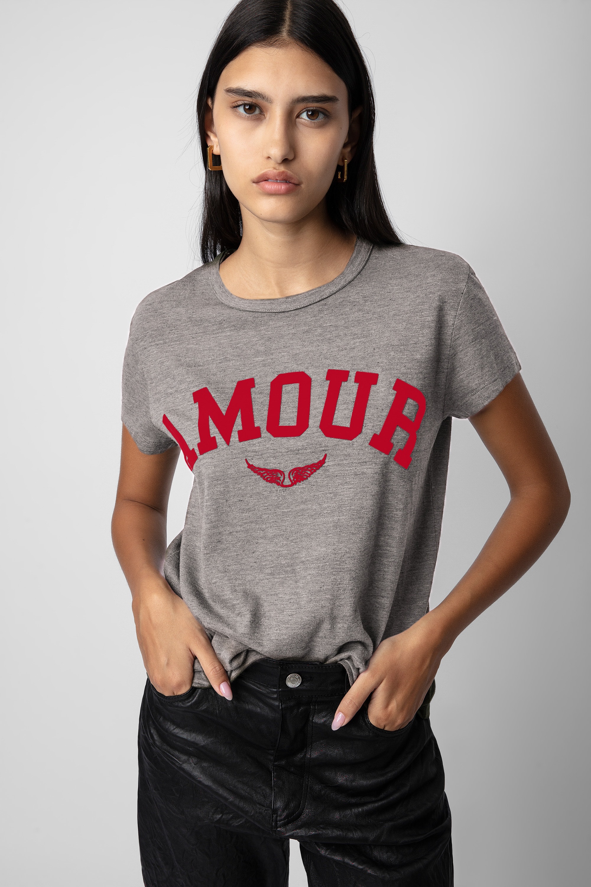 Женская футболка Zadig & Voltaire Walk Amour T-Shirt (JWTS01565657) —  купить с доставкой из США и Европы | Brandly