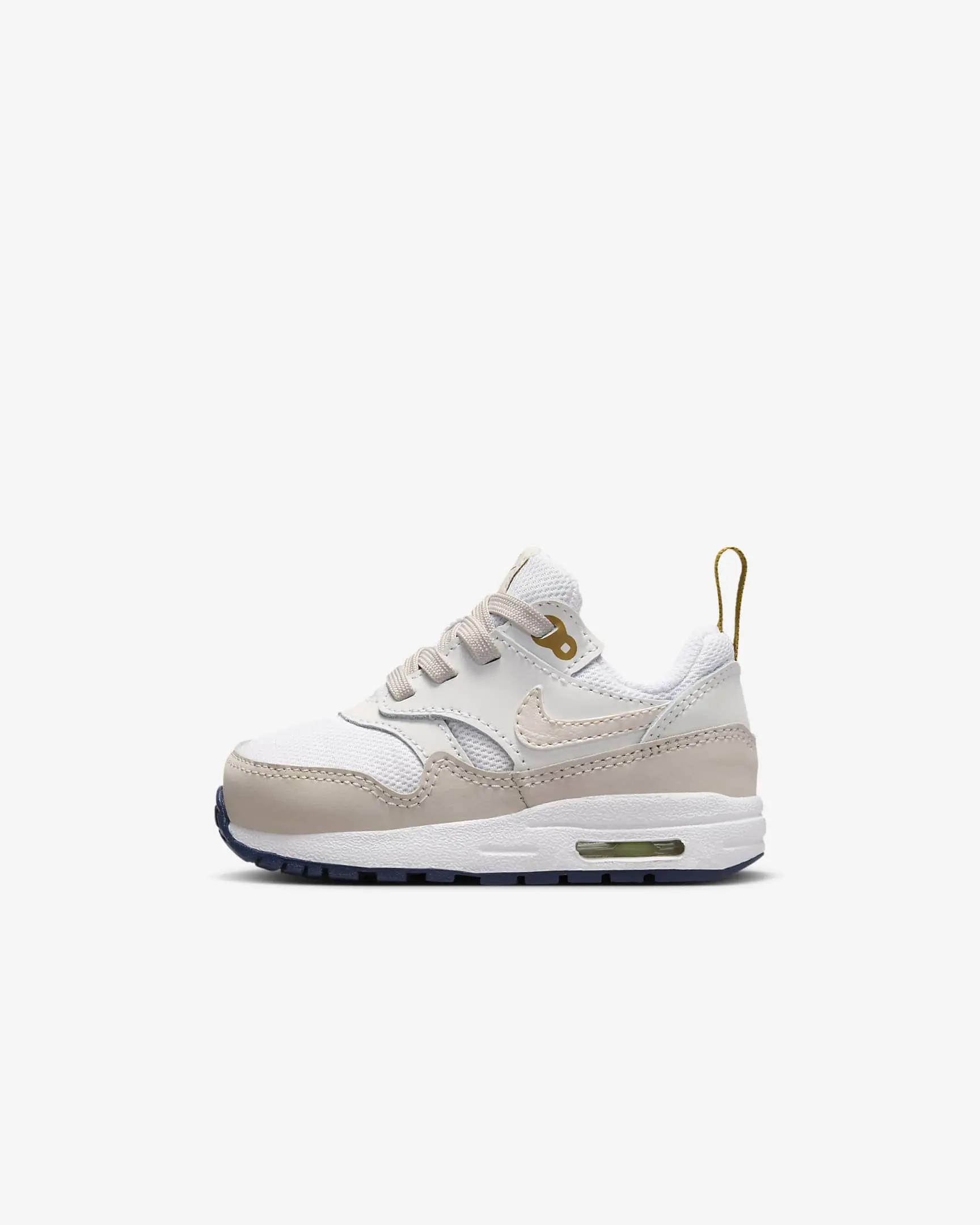 Nike air max 1 white store and gold