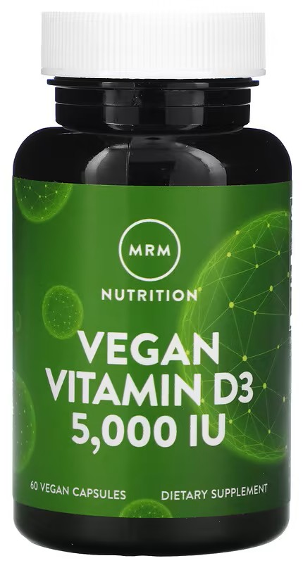 Витамины MRM Nutrition Vegan Vitamin D3, 5000 IU 60 веганских капсул ...