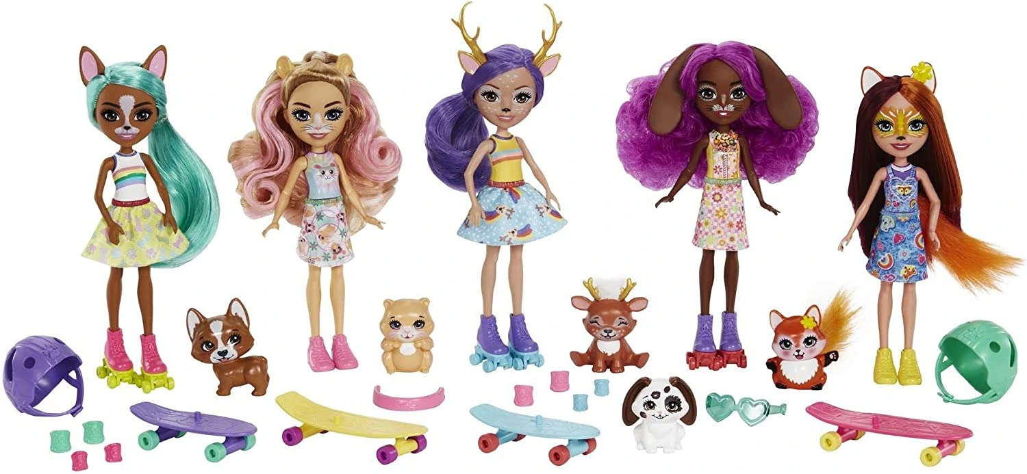 Игровой набор с куклой Enchantimals City Multipack, 15+ Set with 4 Dolls  (HJH67) — купить с доставкой из США и Европы | Brandly