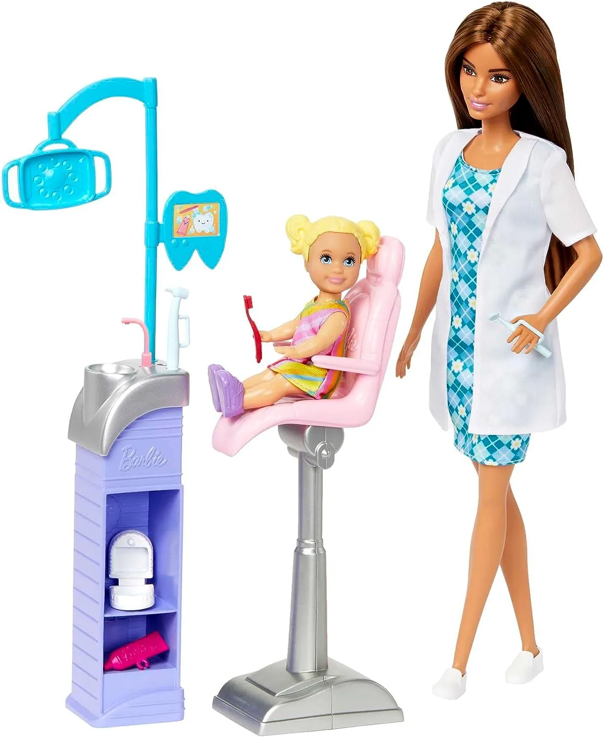 Игровой набор с куклой Barbie Careers Dentist Doll and Playset with  Accessories, Medical Doctor Set (HKT70) — купить с доставкой из США и  Европы | Brandly