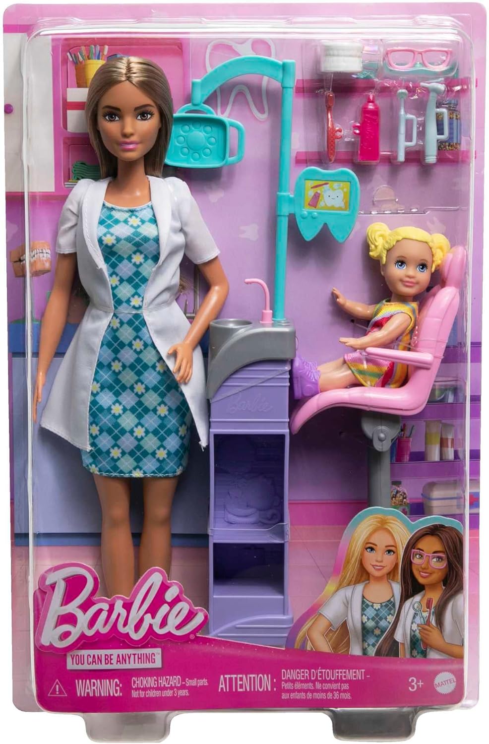 Игровой набор с куклой Barbie Careers Dentist Doll and Playset with  Accessories, Medical Doctor Set (HKT70) — купить с доставкой из США и  Европы | Brandly