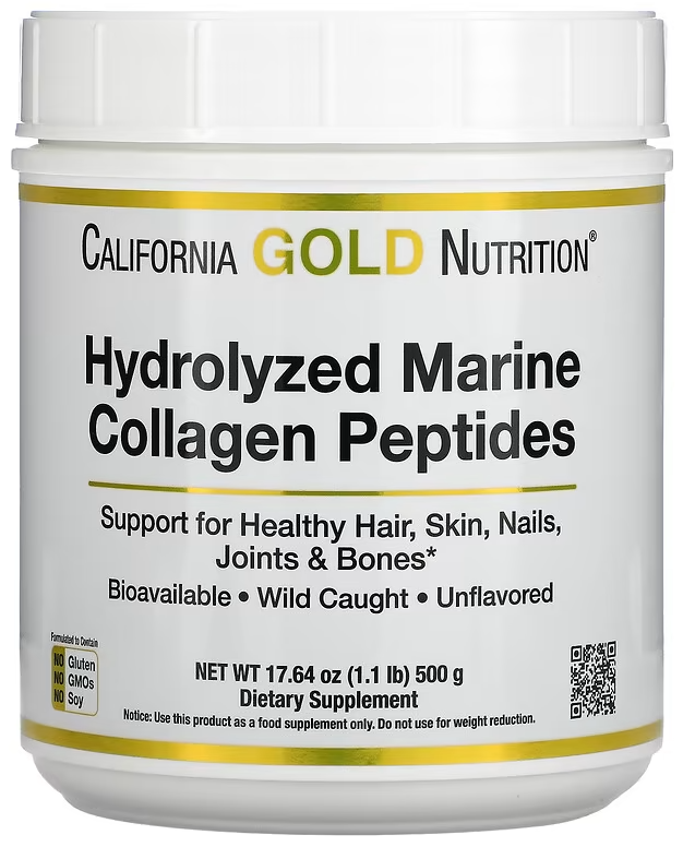 Коллаген California Gold Nutrition Hydrolyzed Marine Collagen Peptides ...