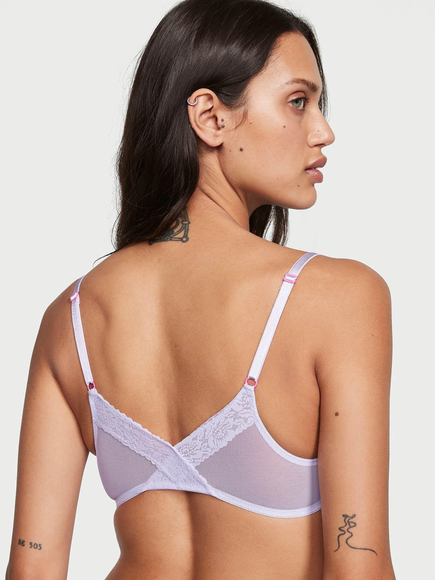 Sexy Tee Posey Lace Lightly Lined Racerback Demi Bra