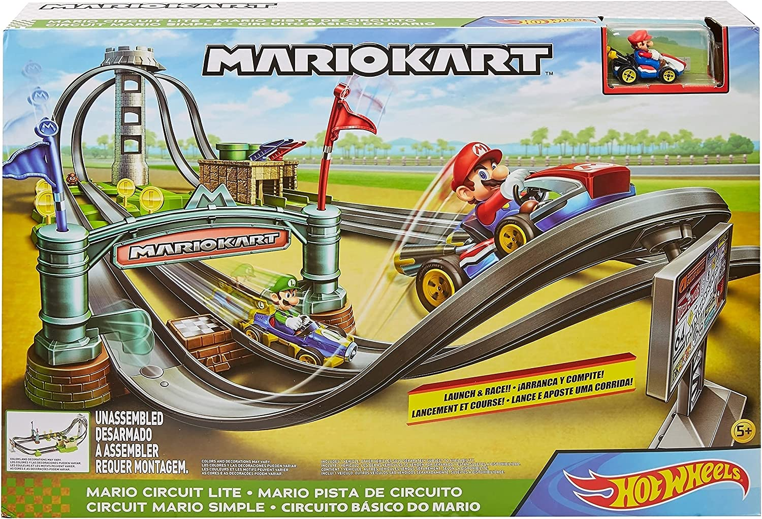 Марио треки. Трек хот Вилс Марио. Mario Kart hot Wheels трасса.