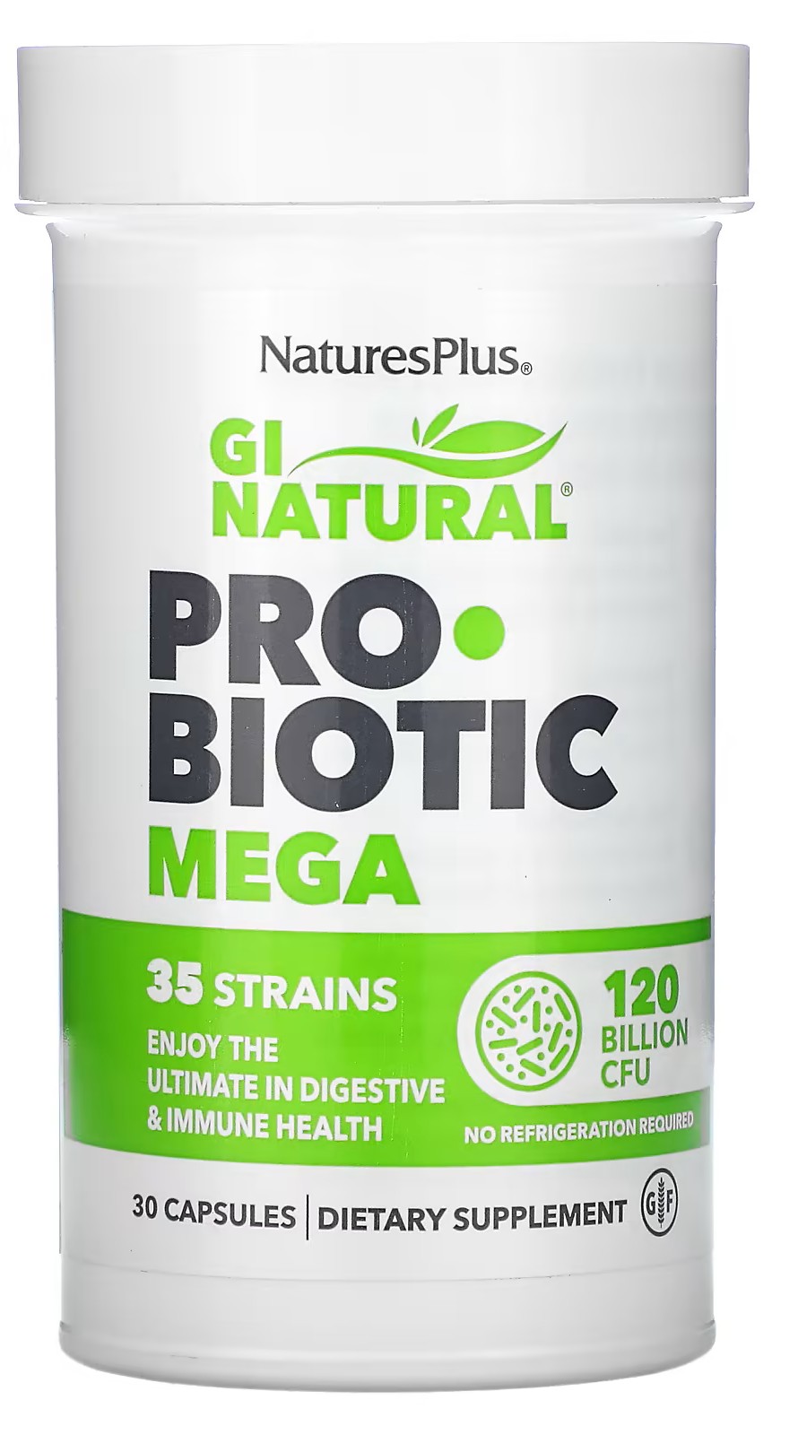Пробиотик Natures Plus GI Natural Probiotic Mega, 120 Billion CFU 120 ...