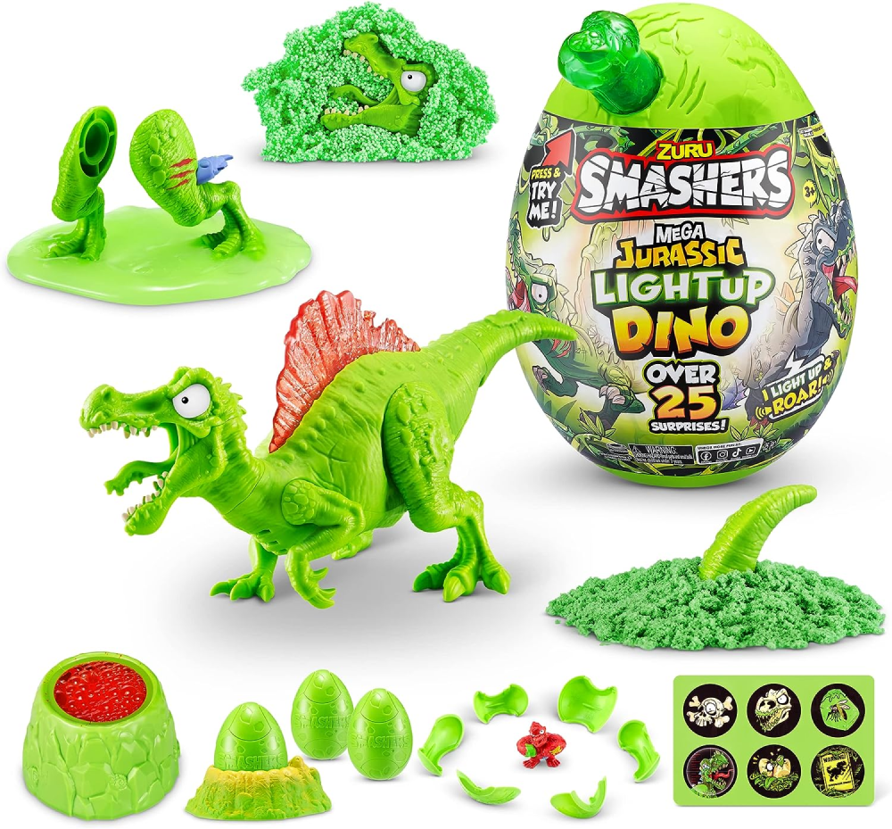 Игровой набор Smashers Mega Jurassic Light Up Dino Egg (Spinosaurus) (74108)