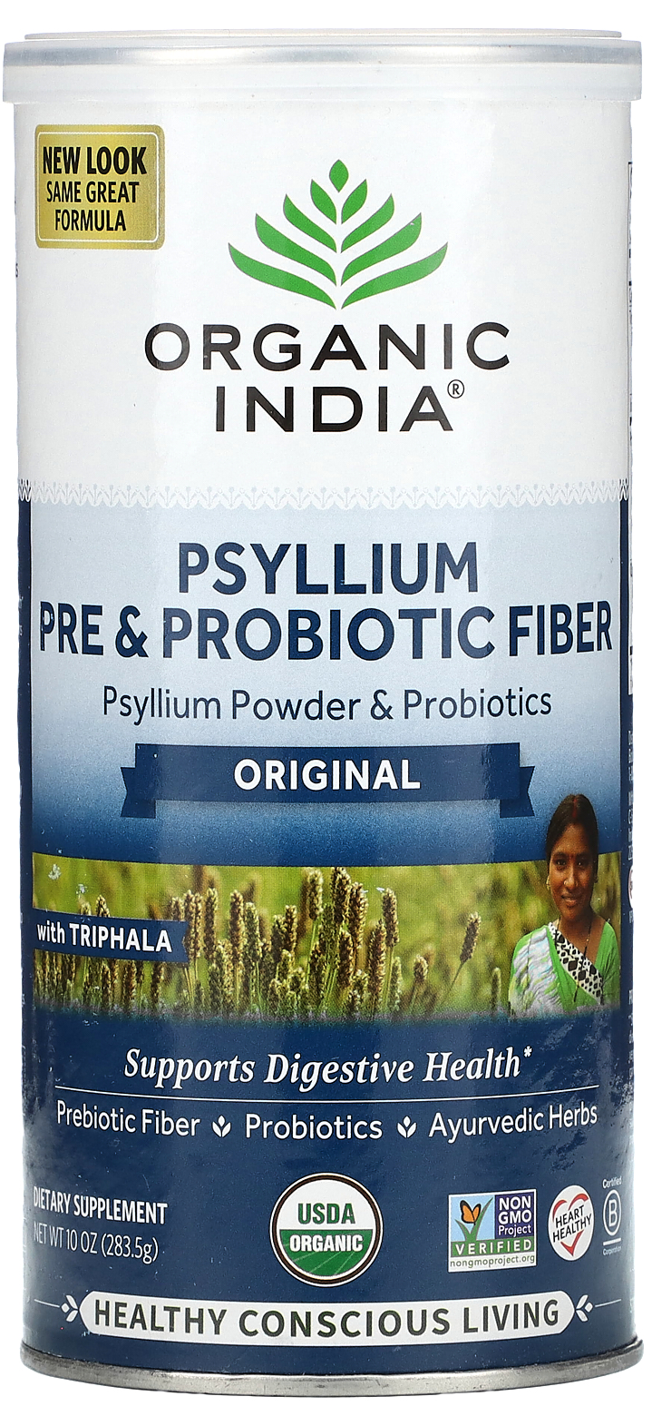 Комплекс Organic India Psyllium Pre & Probiotic Fiber, Original, 283,5 ...