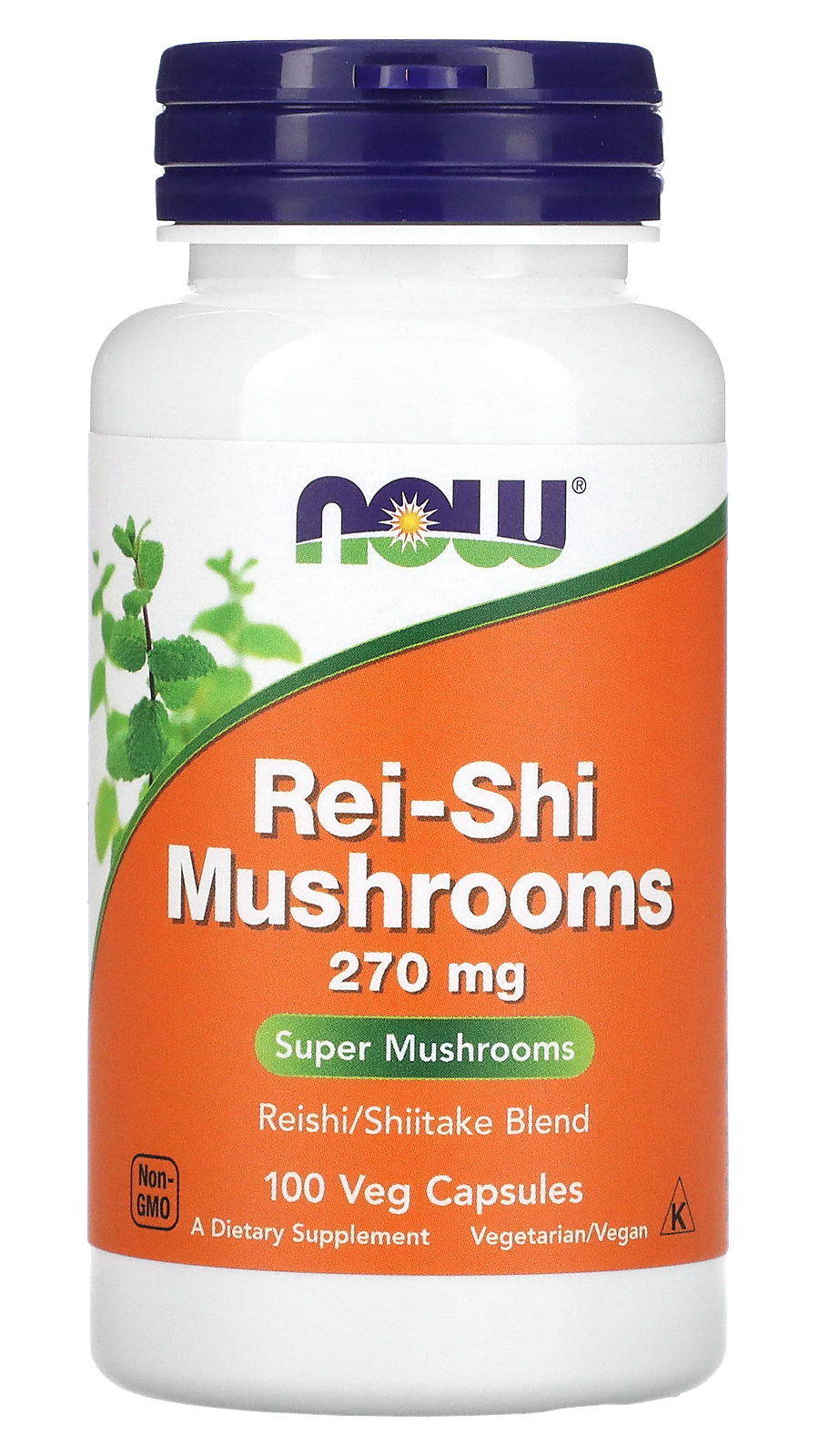 БАД NOW Foods Rei-Shi Mushrooms, 270 мг, 100 веганских капсул (NOW ...