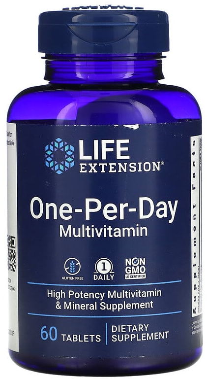 Витамины Life Extension One-Per-Day Multivitamin, 60 таблеток (LEX ...