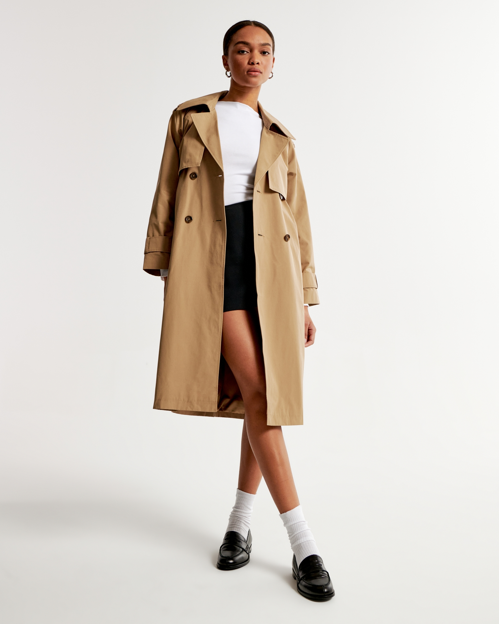 Abercrombie Fitch Elevated Trench Coat 144 4104