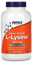 БАД NOW Foods L-лизин, 1000 мг, 250 таблеток  (NOW-00123)