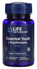 Аминокислота Life Extension Essential Youth L-Ergothioneine, 5 мг,  30 вегетарианских капсул (LEX-24313)