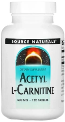 БАД Source Naturals Acetyl L-Carnitine, 500 мг, 120 таблеток (SNS-00331)
