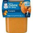 Пюре Gerber Natural for Baby, 2st Foods, Pumpkin, 2 банки по 113 г (GBR-07689)