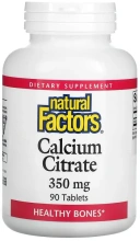 Минералы Natural Factors Calcium Citrate, 350 мг, 90 таблеток (NFS-01611)
