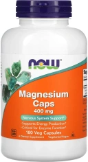 БАД NOW Foods Magnesium Caps, 400 мг, 180 растительных капсул  (NOW-01283)