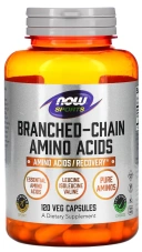 Комплекс NOW Foods Sports,Sports, Branched-Chain Amino Acids, 120 веганских капсул  (NOW-00053)