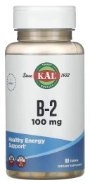 Витамины KAL B-2, 100 мг, 60 таблеток (CAL-52406)