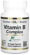 Витамины California Gold Nutrition Комплекс витаминов группы B, 60 растительных капсул  (CGN-01296)
