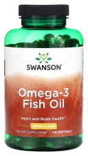 БАД Swanson Omega-3 Fish Oil, Lemon, 150 капсулы (SWV-11253)
