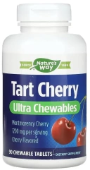 БАД Nature's Way Tart Cherry, Ultra Chewable, Cherry, 400 мг, 90 жевательных таблеток  (EMT-15831)