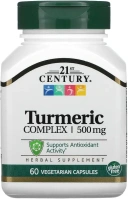 БАД 21st Century Turmeric Complex, 500 мг, 60 вегетарианских капсул  (CEN-27844)