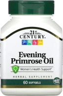 БАД 21st Century Evening Primrose Oil, Women's Health Support, 60 капсул  (CEN-21828)