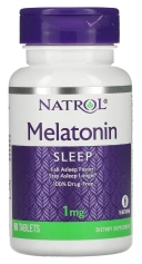 БАД Natrol Melatonin, 1 мг, 90 таблеток (NTL-00465)