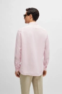 Мужская рубашка BOSS Regular-fit linen shirt with button-down collar (hbna50513849680)