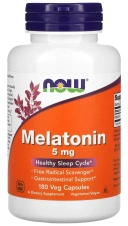БАД NOW Foods Melatonin, 5 мг, 180 вегетарианских капсул (NOW-03556)