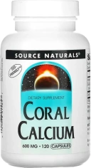 БАД Source Naturals Coral Calcium, 600 мг, 120 капсул  (SNS-01585)