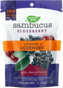 Витамины Nature's Way Sambucus Elderberry,Vitamin C Lozenges,Wild Cherry Flavored,24пастилок  (NWY-12709)