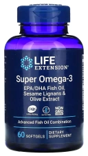 БАД Life Extension Super Omega-3 60 капсул  (LEX-19836)