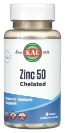 Минералы KAL Zinc 50 Chelated, 90 таблеток (CAL-52642)