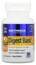 Ферменты Enzymedica Digest Basic, Essential Enzyme Formula, 30 капсул (ENZ-29050)