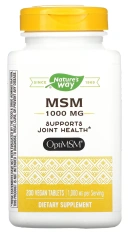 БАД Nature's Way MSM, 1,000 мг, 200 растительных таблеток  (NWY-15133)