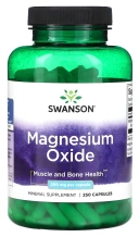 Минералы Swanson Magnesium Oxide, 200 мг, 250 капсул (SWV-01196)