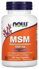 БАД NOW Foods MSM, Methylsulfonylmethane, 1000 мг, 120 растительных капсул  (NOW-02120)