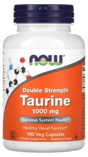 БАД NOW Foods Taurine, Double Strength, 1000 мг, 100 растительных капсул (NOW-00142)